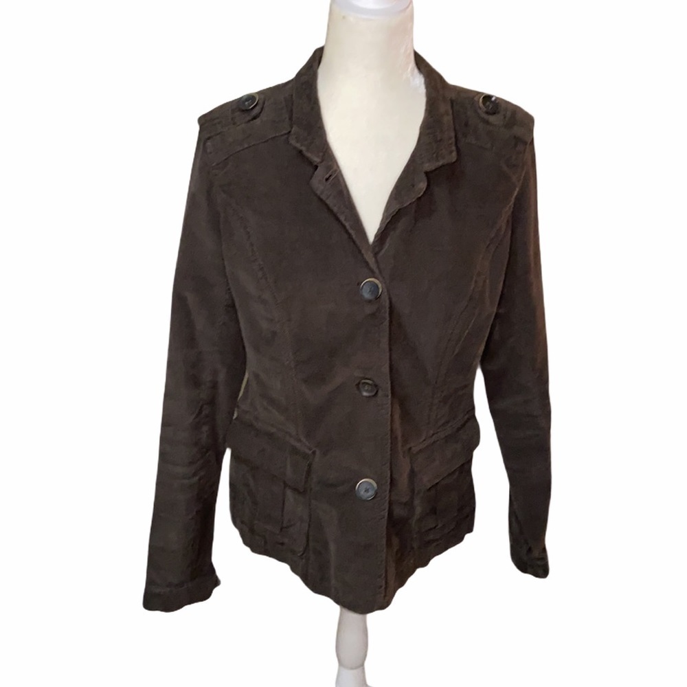 Eddie Bauer button down Brown Corduroy Jacket